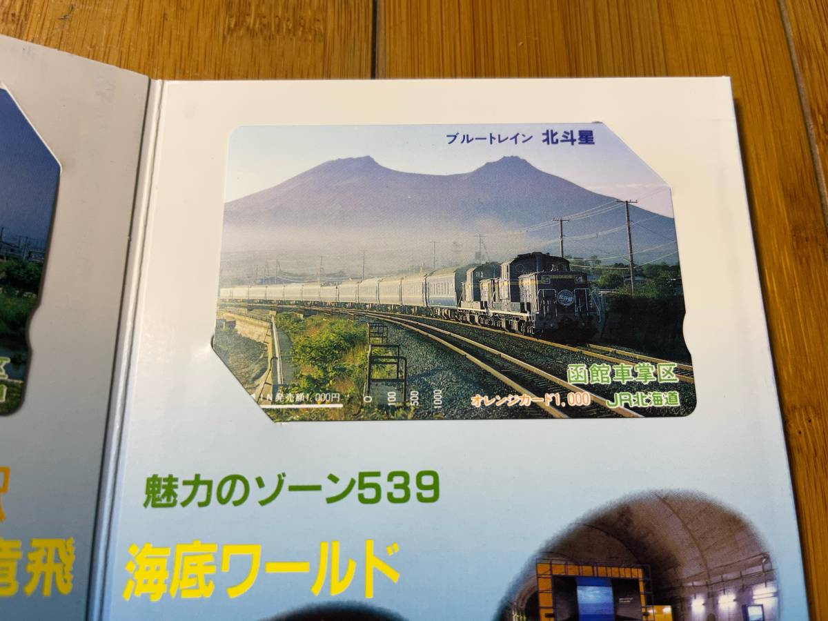 JR北海道 青函トンネル海底駅 オレンジカード2枚セット 台紙付き_画像2