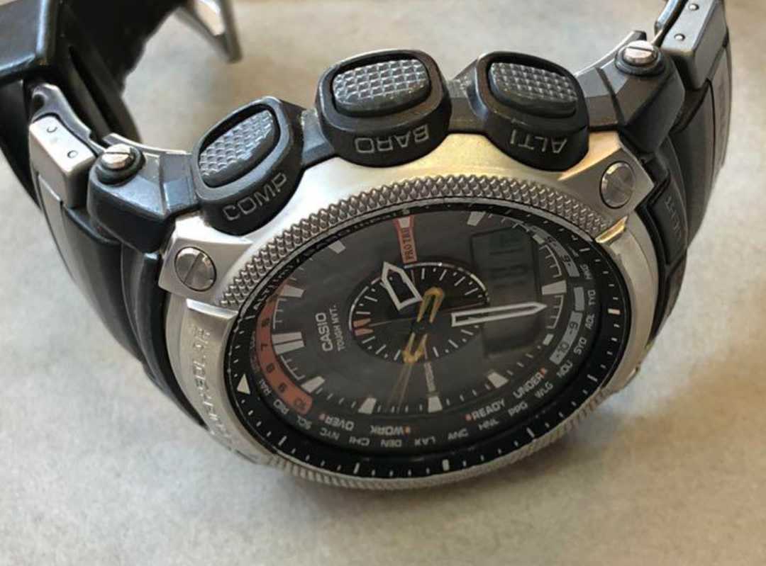 CASIO PRO TREK PRW-5000 電波ソーラー トリプルセンサー 時計 CASIO PRO TREK PRW-5000 電波ソーラー トリプルセンサー 時計