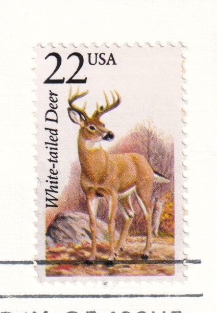 [FDC] America. . raw living thing : white tail deer (11)(1987 year )( America ) t2774