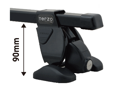 TERZOルーフキャリア ★ パジェロ V83W V87W V93W V97W（ルーフレール無し車）■ フット＋バー＋取付金具のセット