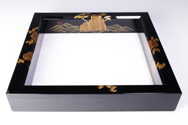【古美味】漆専堂 岡本漆園作『而妙斎書付』島蒔絵炉縁 茶道具 保証品 vET3 2