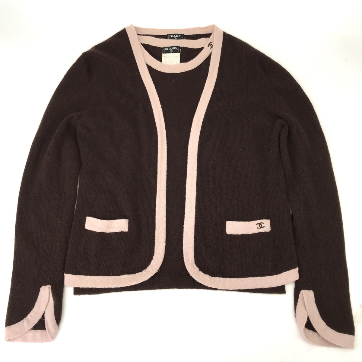森の雑貨屋さん □ CHANEL (27) アンサンブル カーディガン カシミヤ