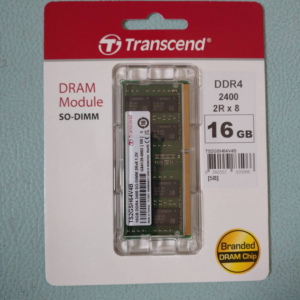  new goods unused 2 pieces set TS2GSH64V4B Transcend Note PC for PC4-19200(DDR4-2400) 16GB 1.2V 260pin SO-DIMM