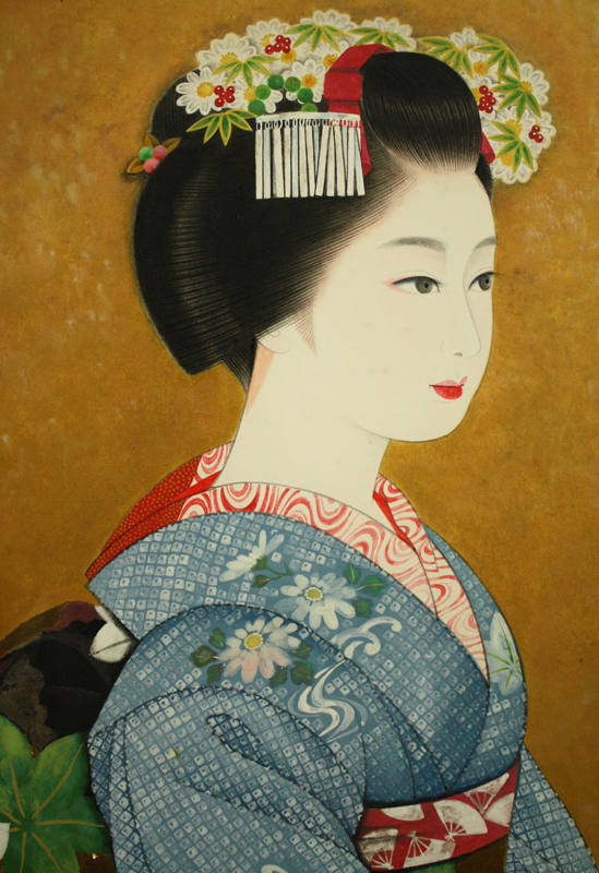 福元悠二「京舞妓」 日本画 無所属 /師 広田多津 10号 Yahoo!オークション - 最終値下げ 福元悠二 「舞妓」 10号