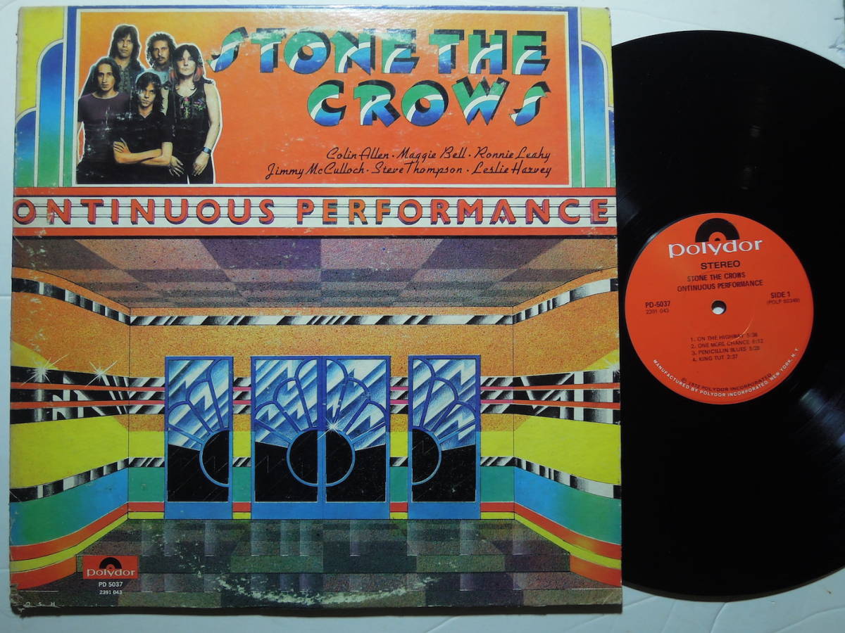 Stone The Crows・Continuous Performance　US Original LP　Mat. 1B, 1B　機械,STERLING刻印,手書き[LH刻印]_画像1