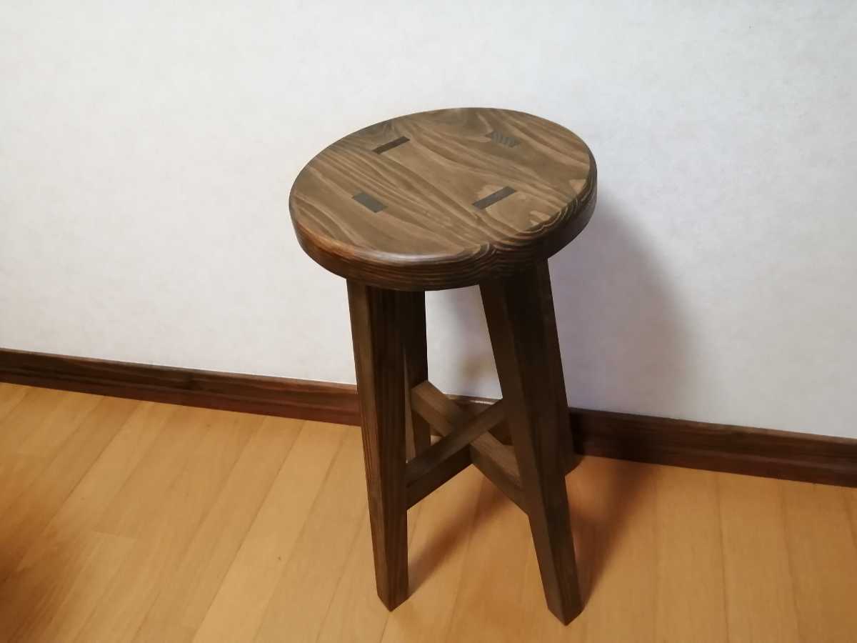 一番人気物 榎材スツール 高さ47cm 丸椅子 stool - スツール - www 