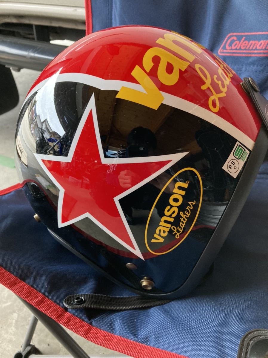 ジェット ヘルメット バンソン スター vansonLサイズかな 革ジャン レザージャケット STAR 3