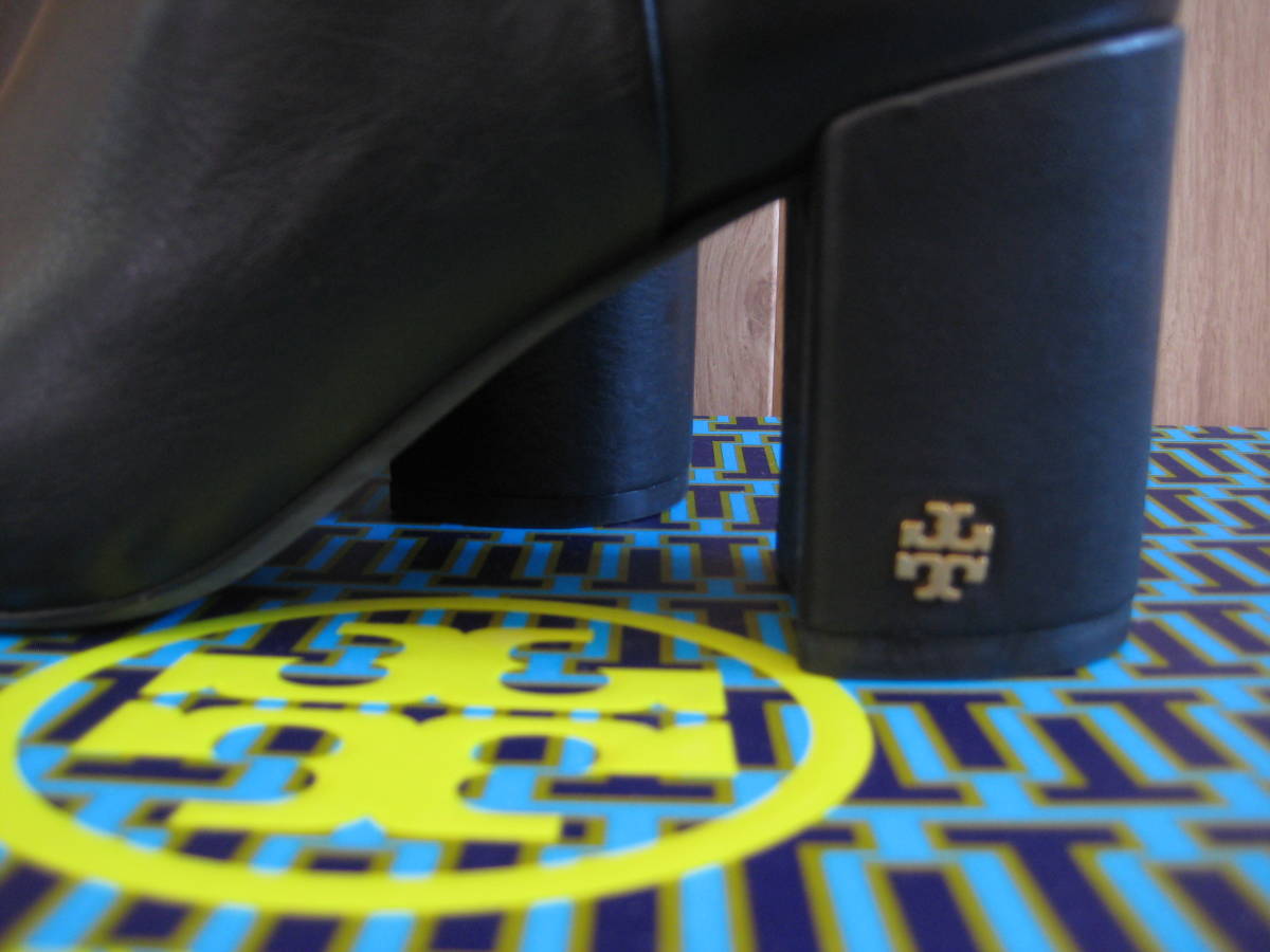  free shipping [ new goods ] Tory Burch ToryBurch long boots simple boots black leather 