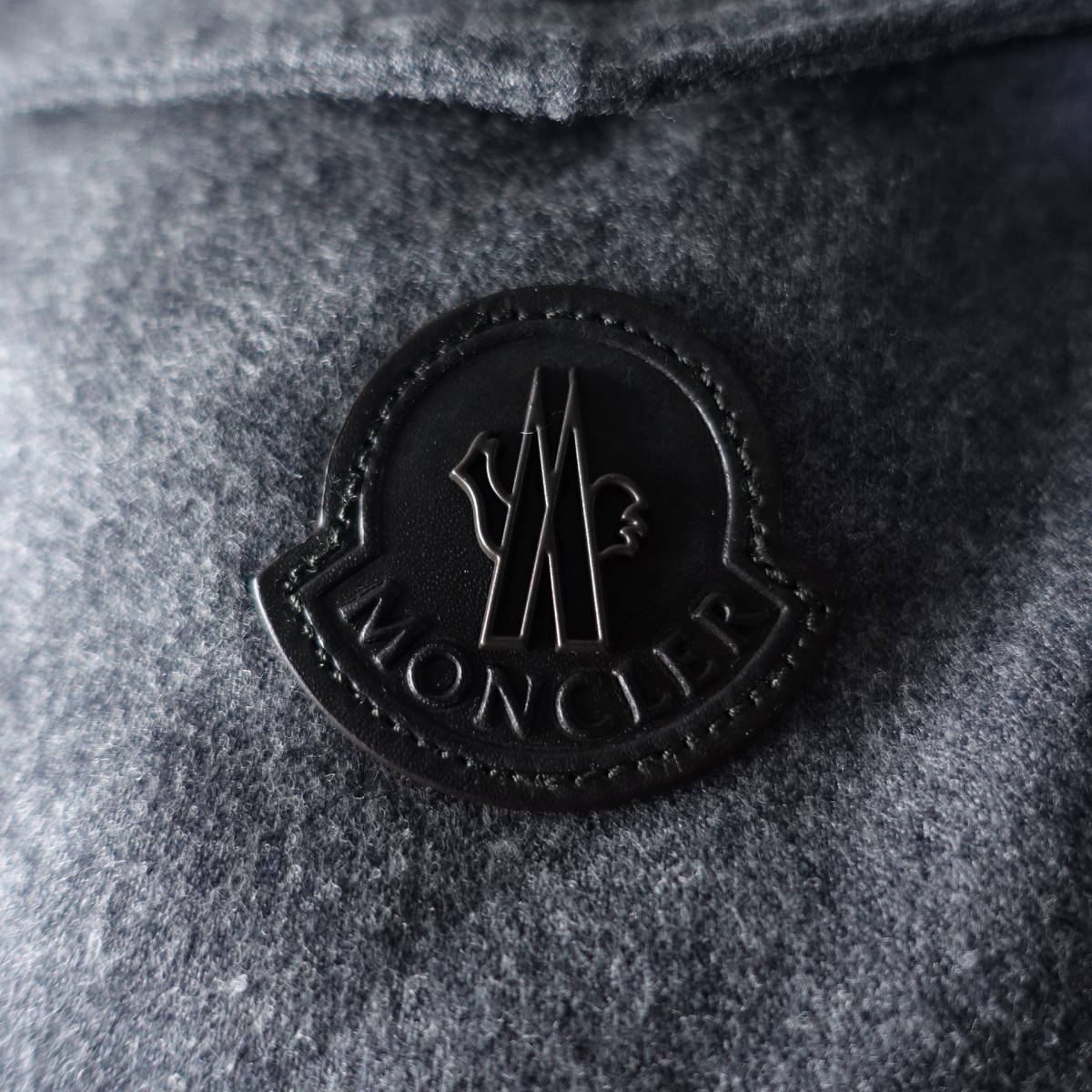 美品*MONCLER/モンクレール/2/定価334,400円/ALLEMAND/リアルファー/羊毛100%/ダウンジャケット/グレー/メンズ_画像7