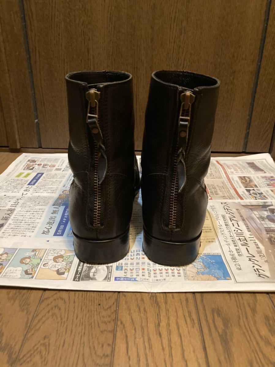 美品】日本製 PADRONE バックジップブーツ黒41パドローネ ブーツ