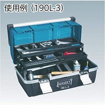 ブルー HAZET(ハゼット) ツールボックス パーツケース付 190L-3 ブルー_画像4