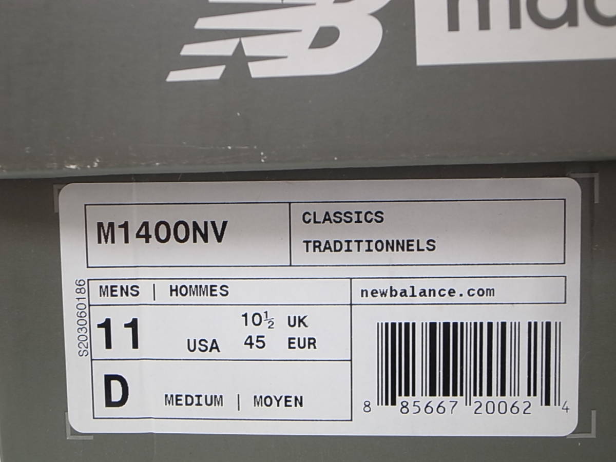 送料無料 即決】J.CREW x NEW BALANCE 2020年 USA製 M1400NV 29cm US11