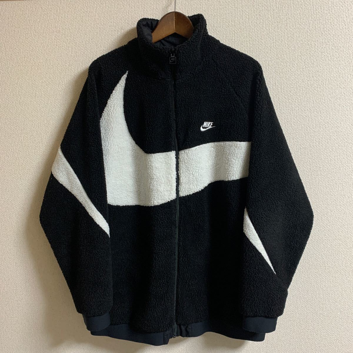 NIKE Reversible Swoosh Fullzip Jacket ボアジャケット　ビッグスウォッシュ　リバーシブル