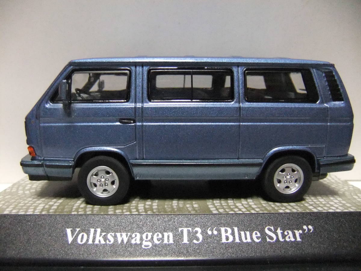 １／４３ フォルクスワーゲンＴ３ Volkswagen T3 Bus Blue Star １：４３ミニカー_画像1