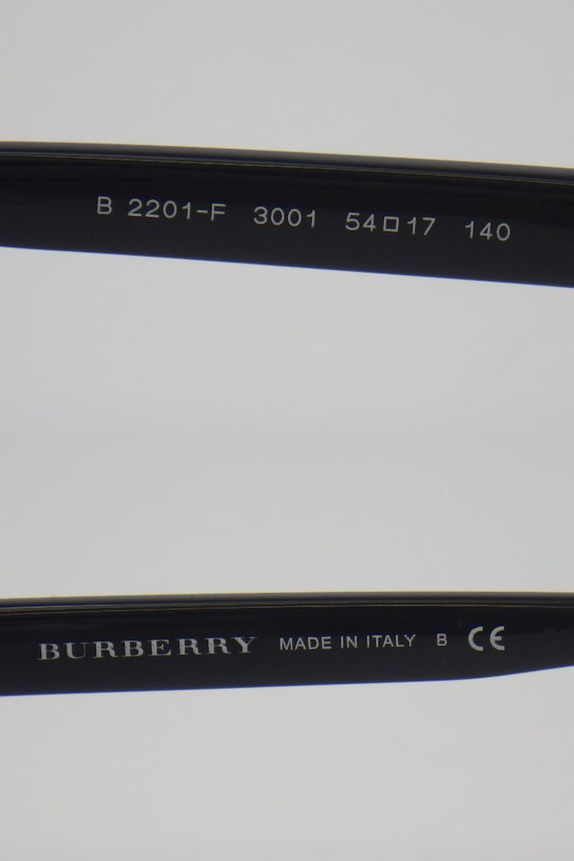 z1L159Z10 BURBERRY バーバリー 眼鏡フレーム 黒 B2201-F 3001 54□17 140/ポールスミス ケース付_画像5