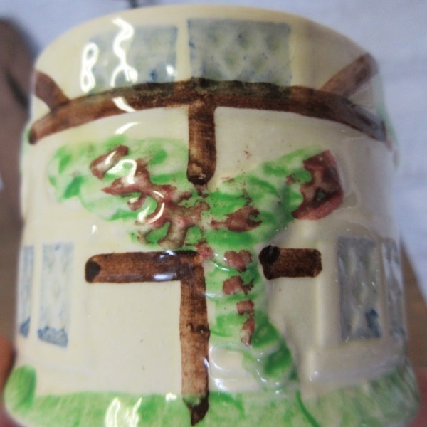 イギリス ヴィンテージ コテージ形 シュガーポット 砂糖入れ 蓋付き 容器 インテリア雑貨 英国製 tableware 1590sazの画像7