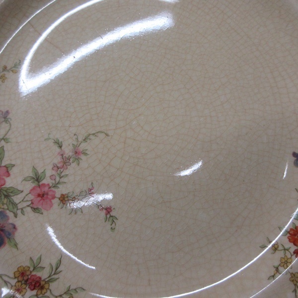 イギリス ヴィンテージ クラウン・デュカル デザートプレート 皿 ディスプレイ アンティーク雑貨 英国製 plate 1467saz_画像6
