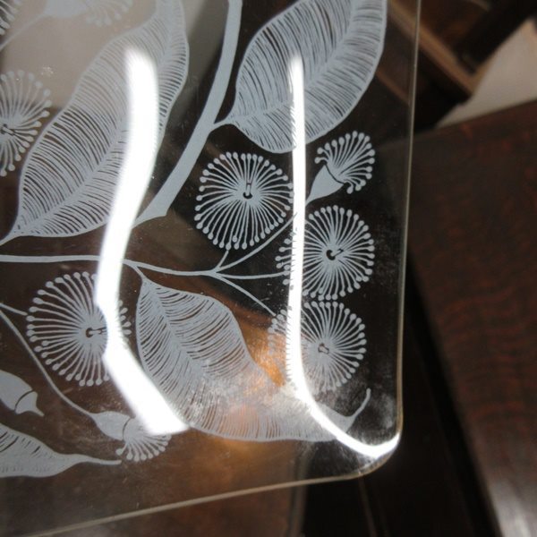 イギリス キッチン雑貨 ガラス製 スクエアディッシュ ガラスディッシュ 角皿 トレー 白模様 飾り インテリア雑貨 英国 glass 1750saz_画像7