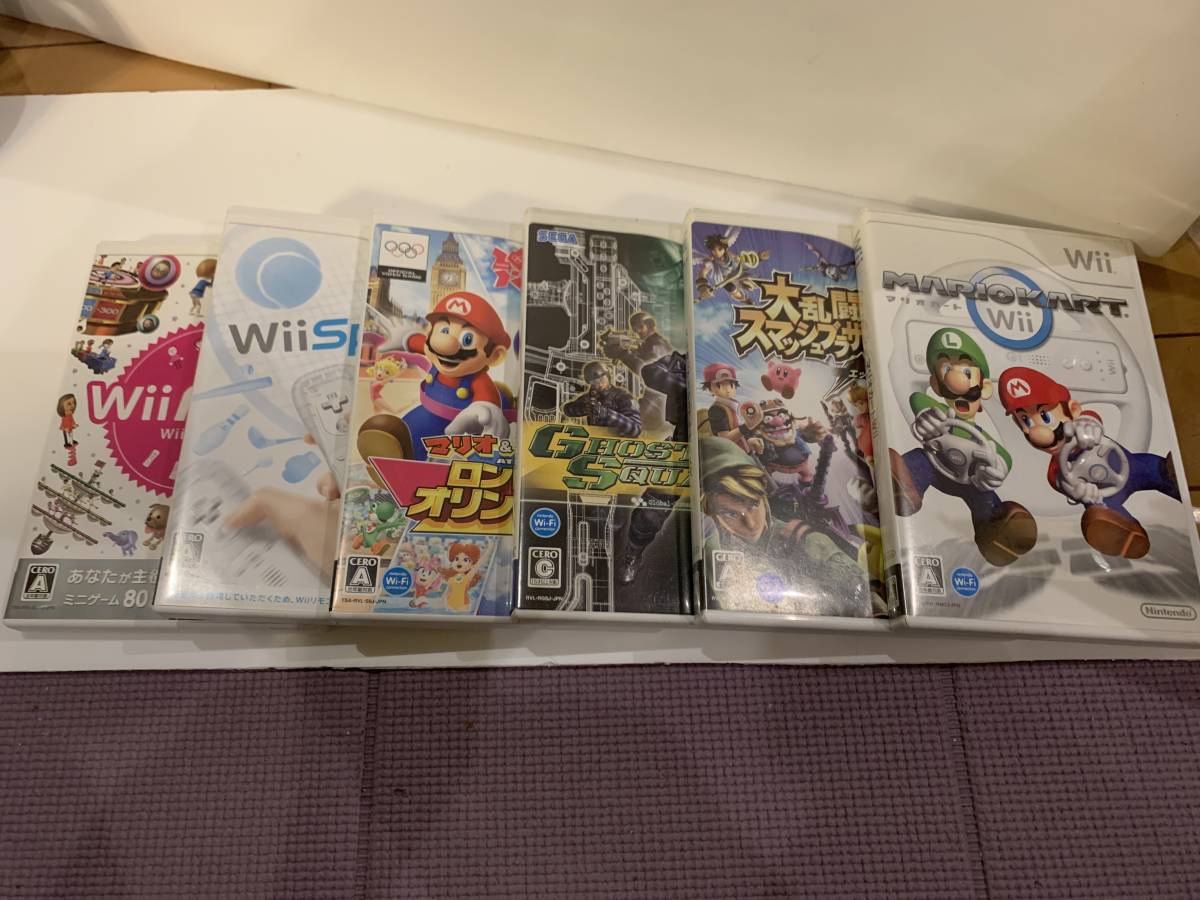 wii本体　ソフト６本及びアクセサリー付属　中古品_画像3