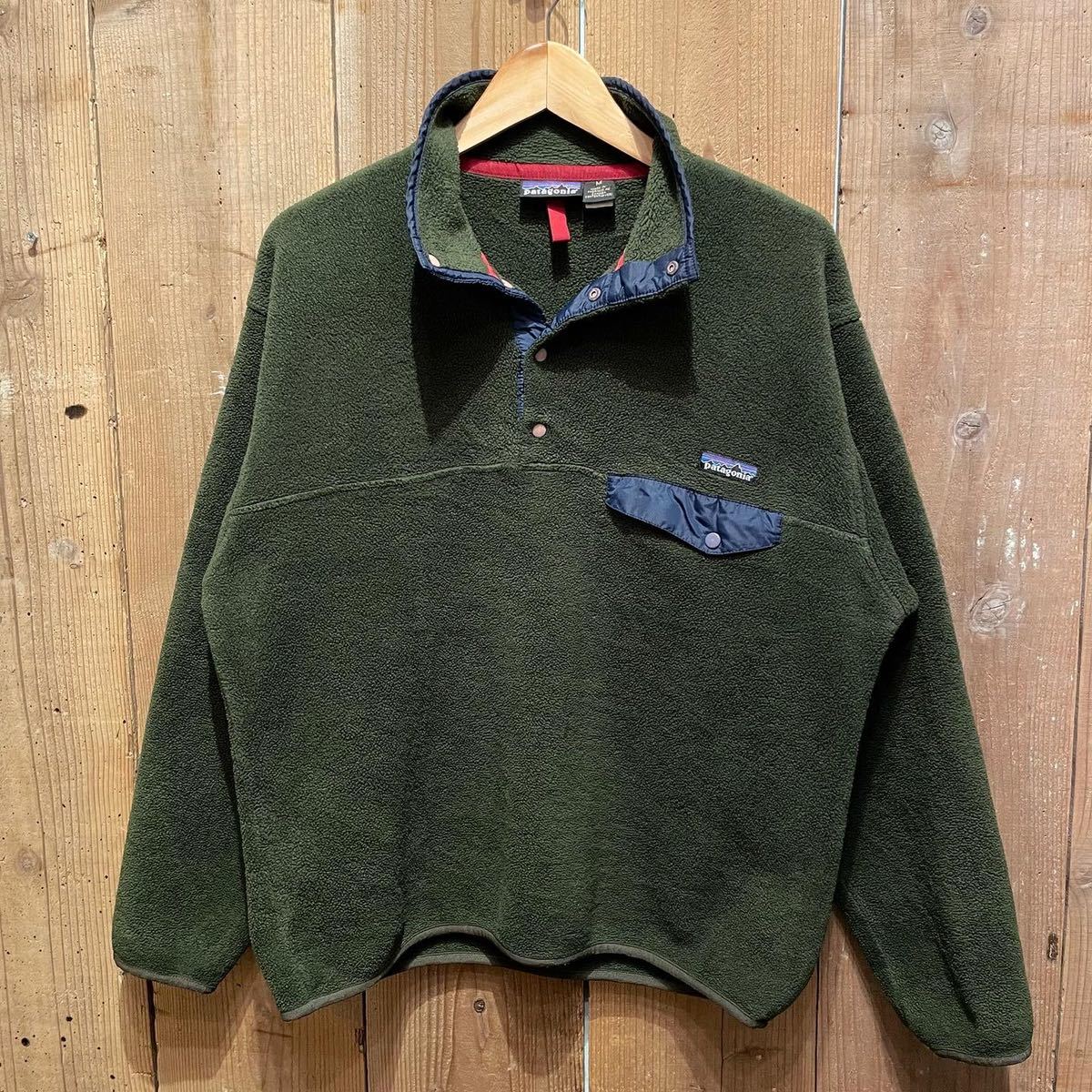 大好き Patagonia カナダ製 M】90s 【サイズ スナップT オリーブ