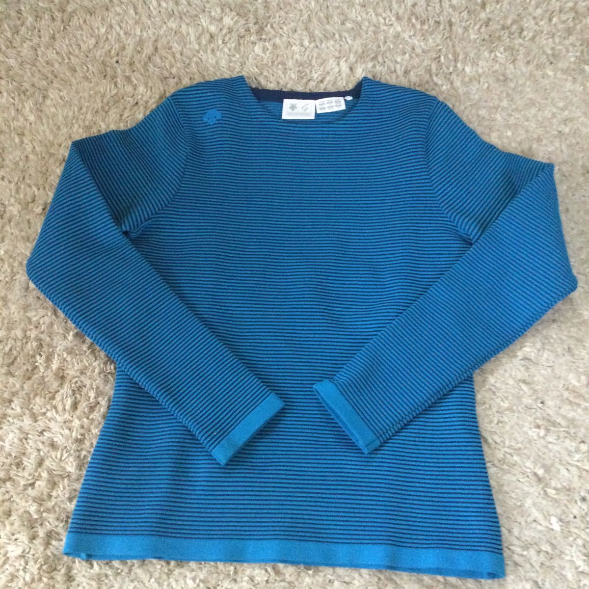 超お値打ち出品 小さめサイズ DESCENT GOLF Lady's セーター　Sサイズ　ブルー　新品タグ無し試着のみ