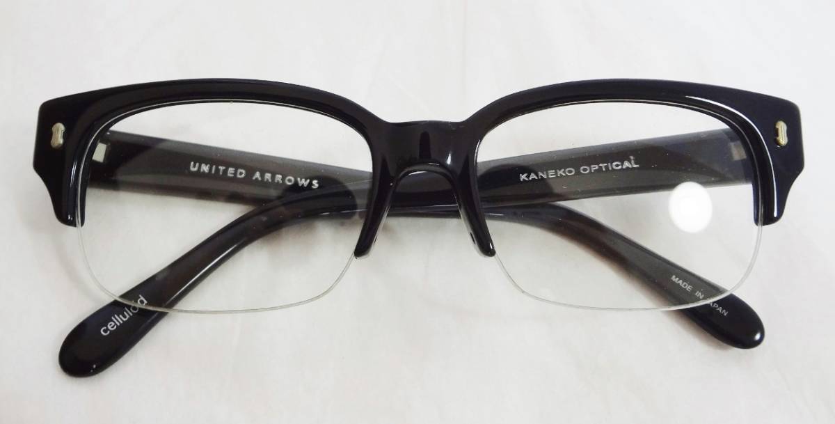 【美品】金子眼鏡 ユナイテッドアローズ コラボ 眼鏡 メガネ 黒 ブラック - 2