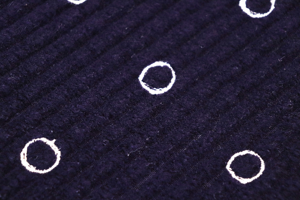 ミナペルホネン/起毛素材drops台形スカート：紺×白xq490_画像6