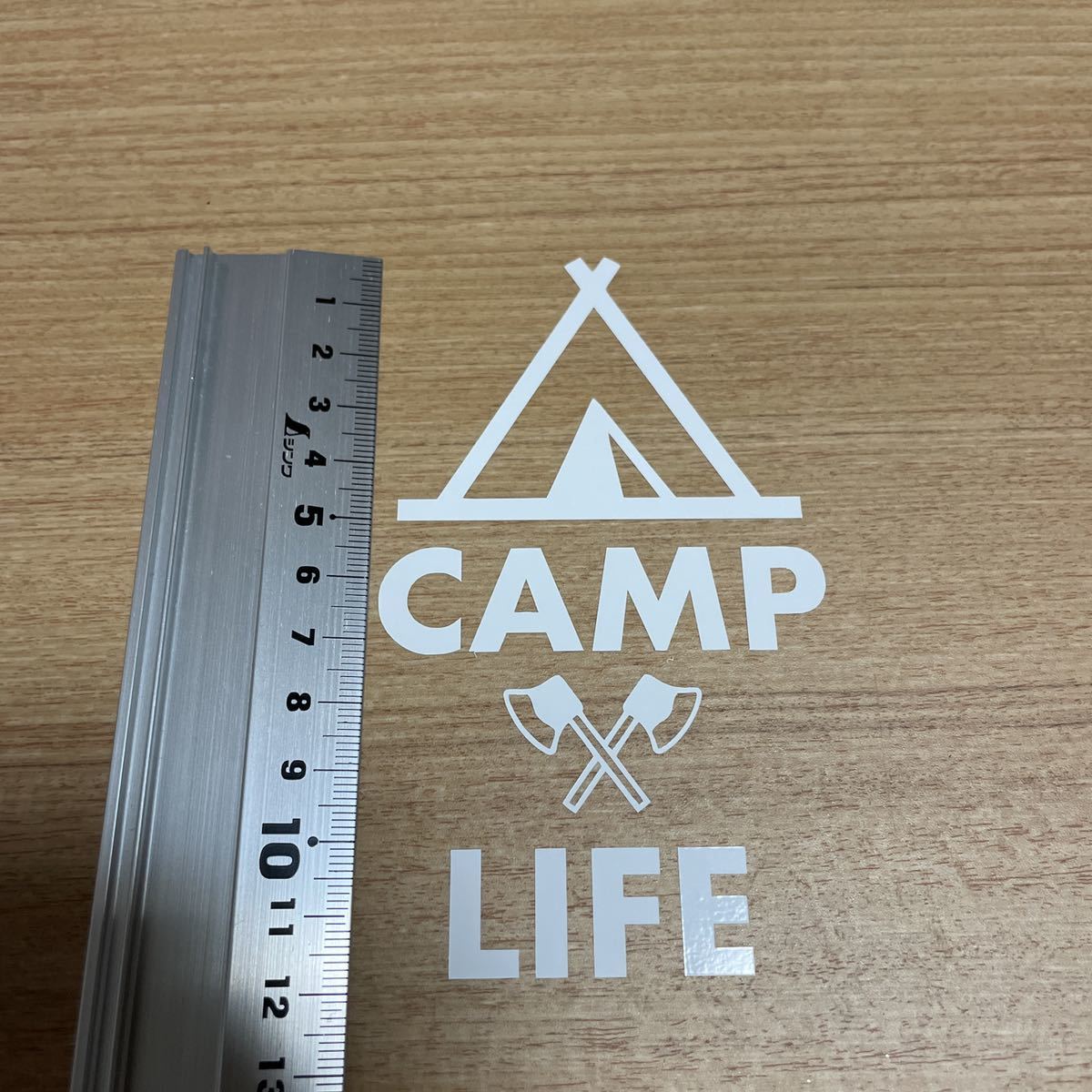 51. 【送料無料】CAMP LIFE テント 斧 カッティングステッカー キャンプ アウトドア CAMP【新品】