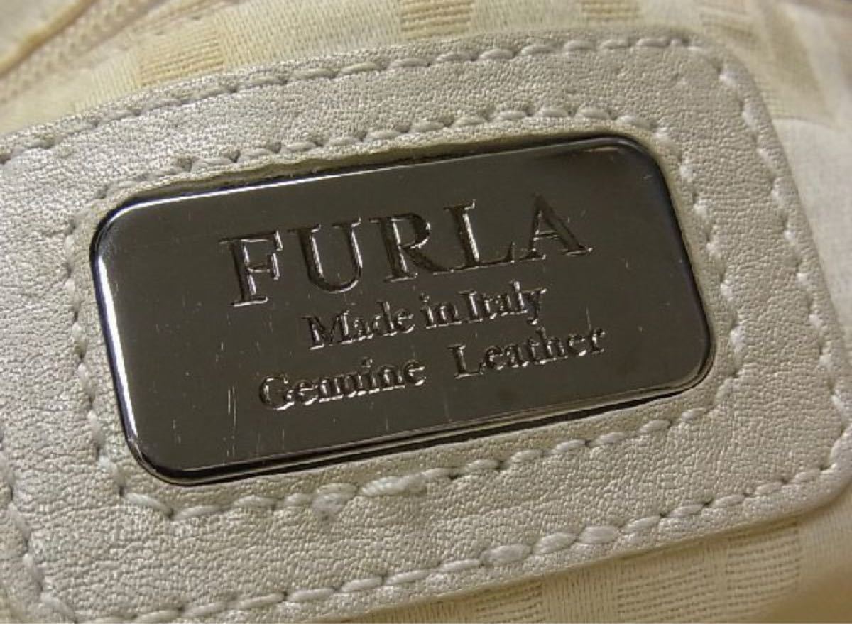 【美品】FURLA フルラ レザー シルバー金具 ハンドバッグ トートバッグ ショルダーバッグ 肩掛けかばん レディース