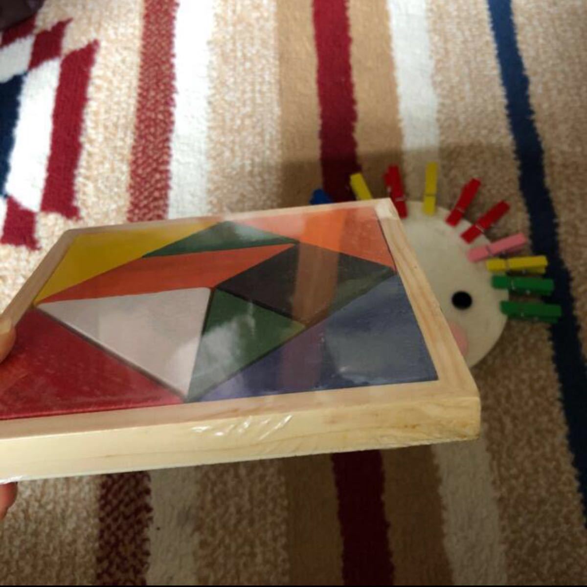 タングラム パズル 木製 tangram & 手作りクリップおもちゃ