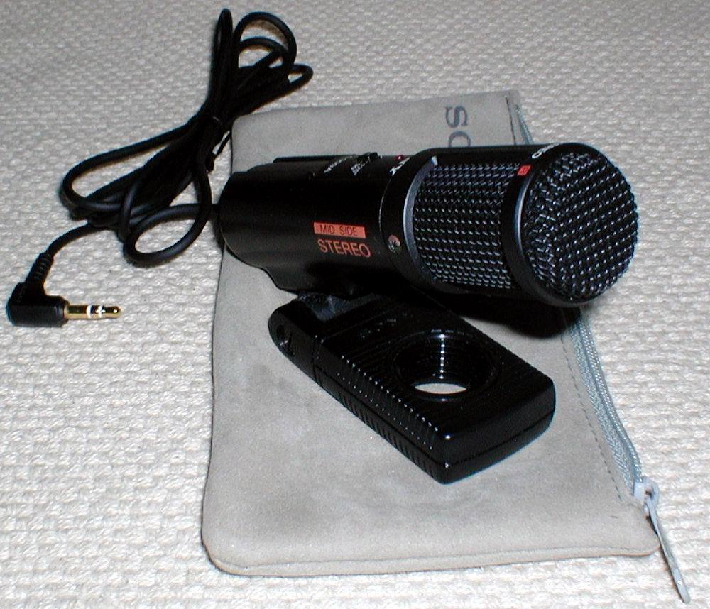 SONY ECM-909A Stereo Electret Condenser Microphone 綺麗 ワンポイント ステレオ コンデンサーマイク 出力OK！ 送料390円_画像1