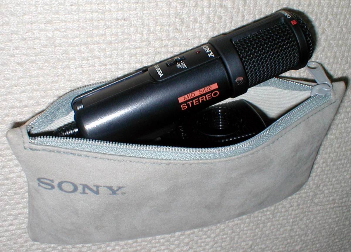 SONY ECM-909A Stereo Electret Condenser Microphone 綺麗 ワンポイント ステレオ コンデンサーマイク 出力OK！ 送料390円_画像9