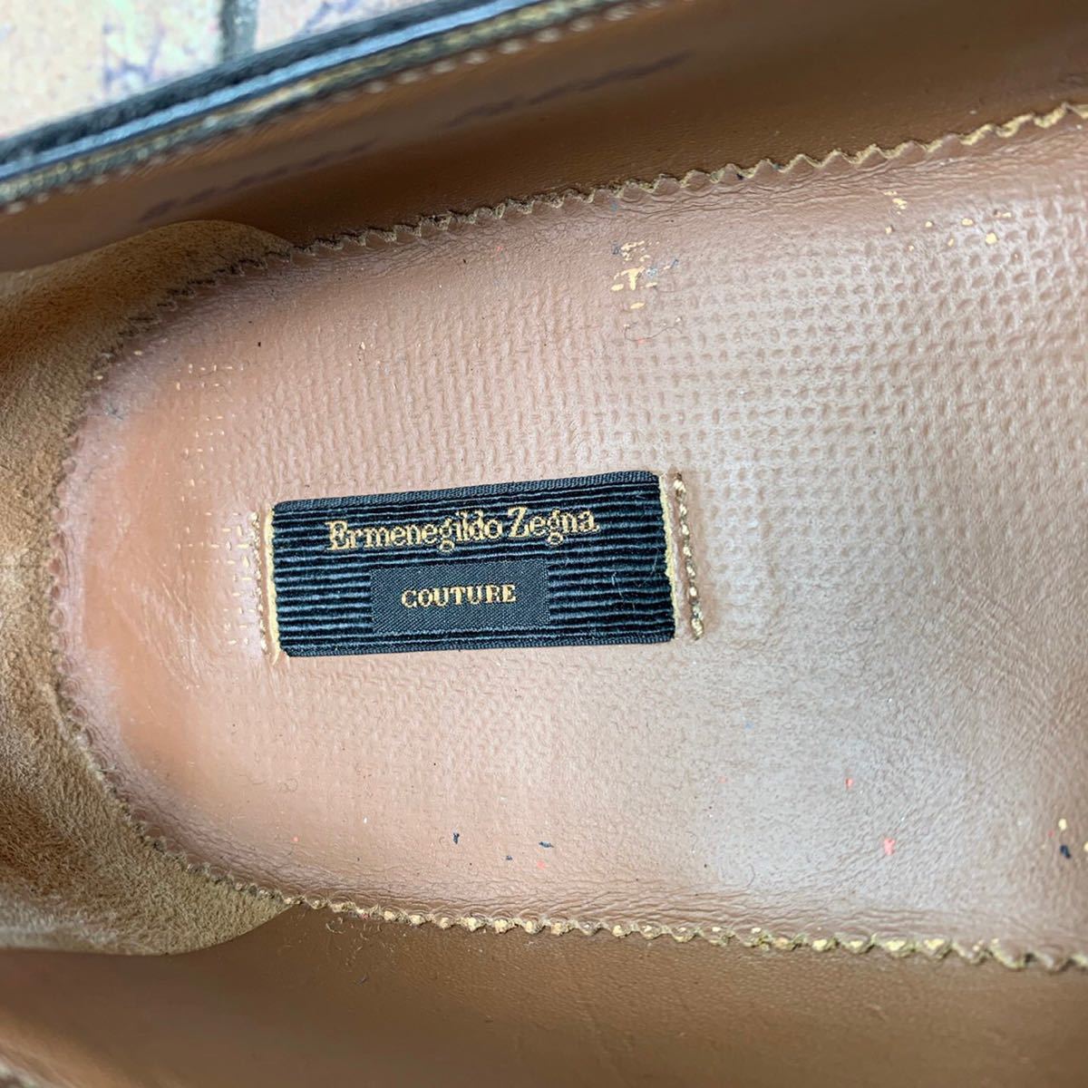 【上位ライン】Ermenegildo Zegna Couture エルメネジルドゼニア　クチュール　ローファー　革靴　レザー　ブラック　黒　26cm EEE メンズ