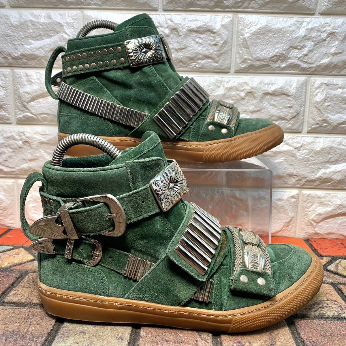 送料&加工料込 TOGA PULLA ハイカットスニーカー スタッズ メタル
