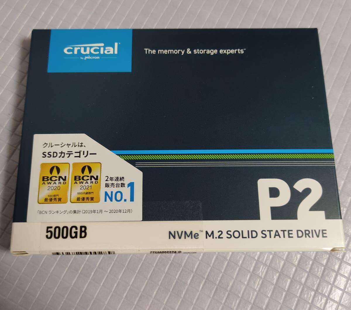 新品未開封★送料込 500GB Crucial M.2 2280 NVMe PCIe Gen3x4 SSD P2シリーズ 500GB