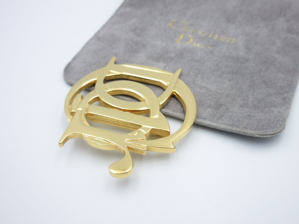 [ unused ]Christian Dior brooch Logo Christian Dior Vintage accessory lady's wedding rare V19