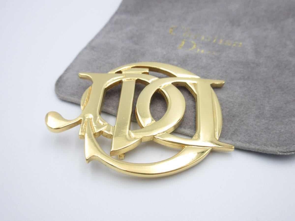 [ unused ]Christian Dior brooch Logo Christian Dior Vintage accessory lady's wedding rare V19