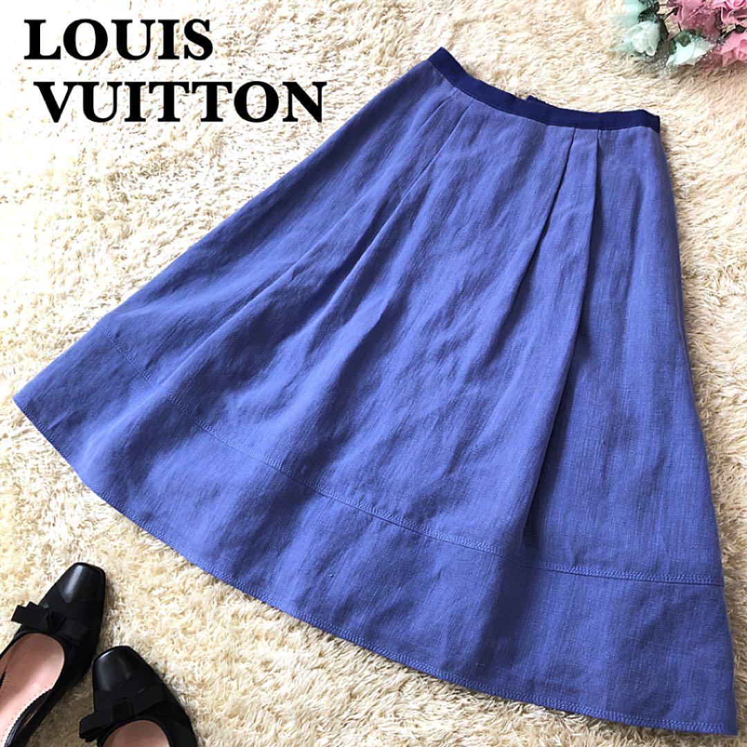 サテン LOUIS VUITTON - ルイヴィトン Louis Vuitton リネン スカート