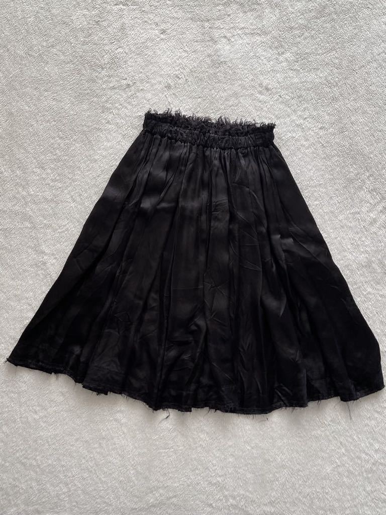 特価ブランド ブラックギャザースカート sizeS GARCONS des COMME 黒 ドレープ コムデギャルソン ボリューム 美品 フレアースカート、ギャザースカート（ロング）