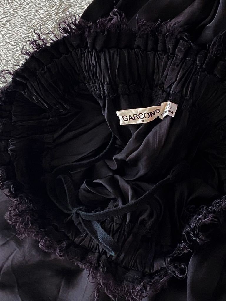COMME des GARCONS sizeS ブラックギャザースカート 黒 美品 ボリューム コムデギャルソン ドレープ_画像7