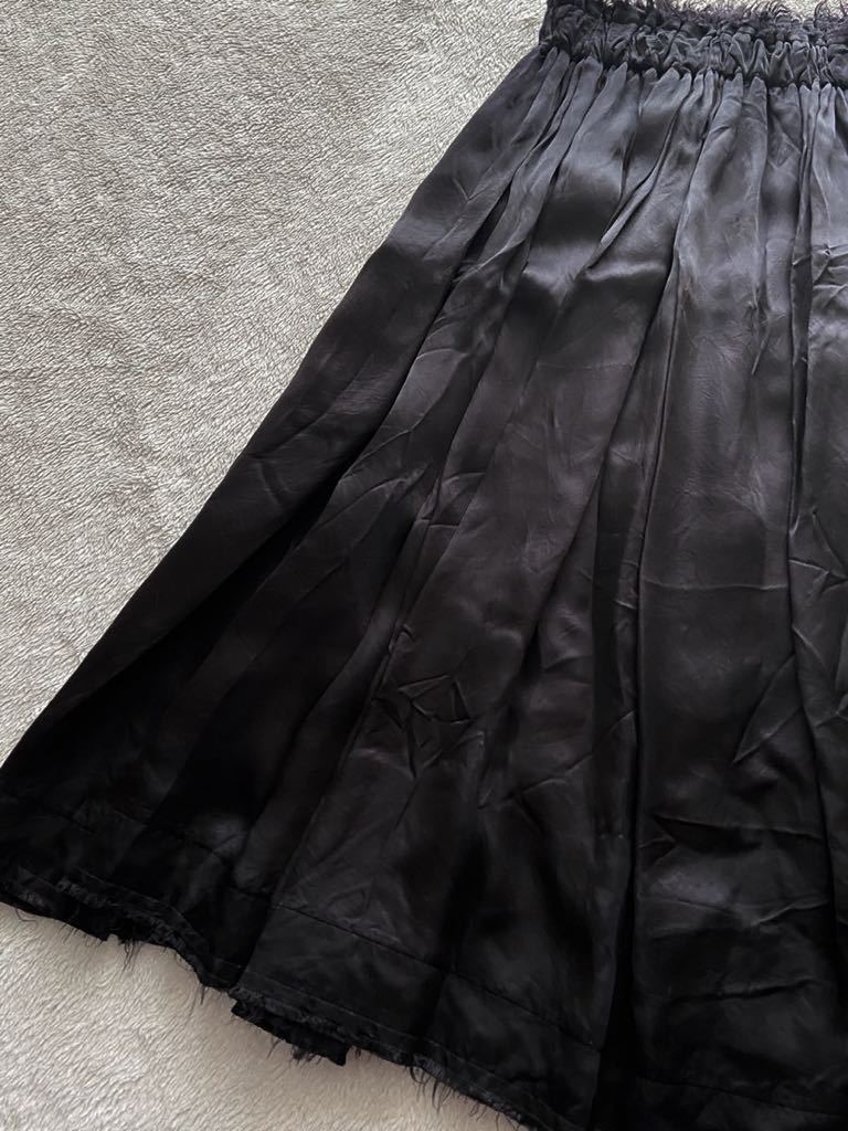 COMME des GARCONS sizeS ブラックギャザースカート 黒 美品 ボリューム コムデギャルソン ドレープ_画像2