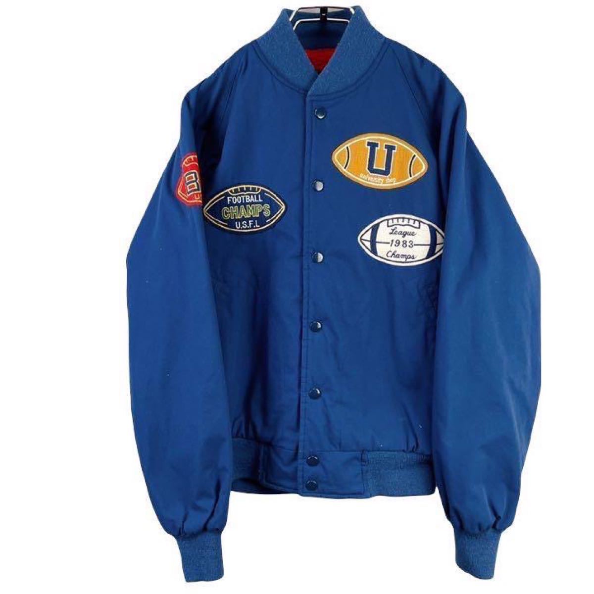 超絶入手困難】USA製 USFL 80年代 アメフト スタジャン 刺繍 メンズ