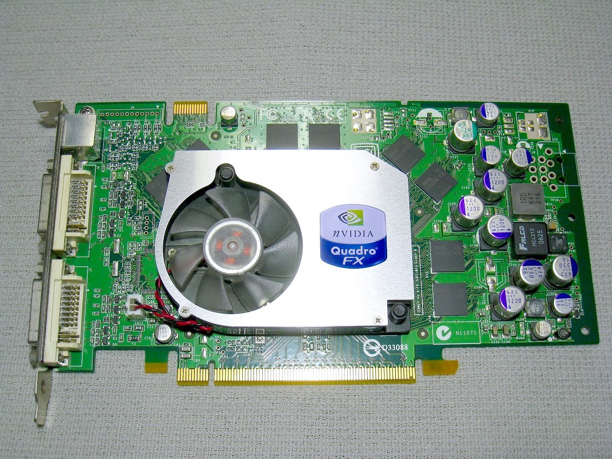 【中古】NVIDIA Quadro FX 1400 128MB Dual DVI DDR3の画像1