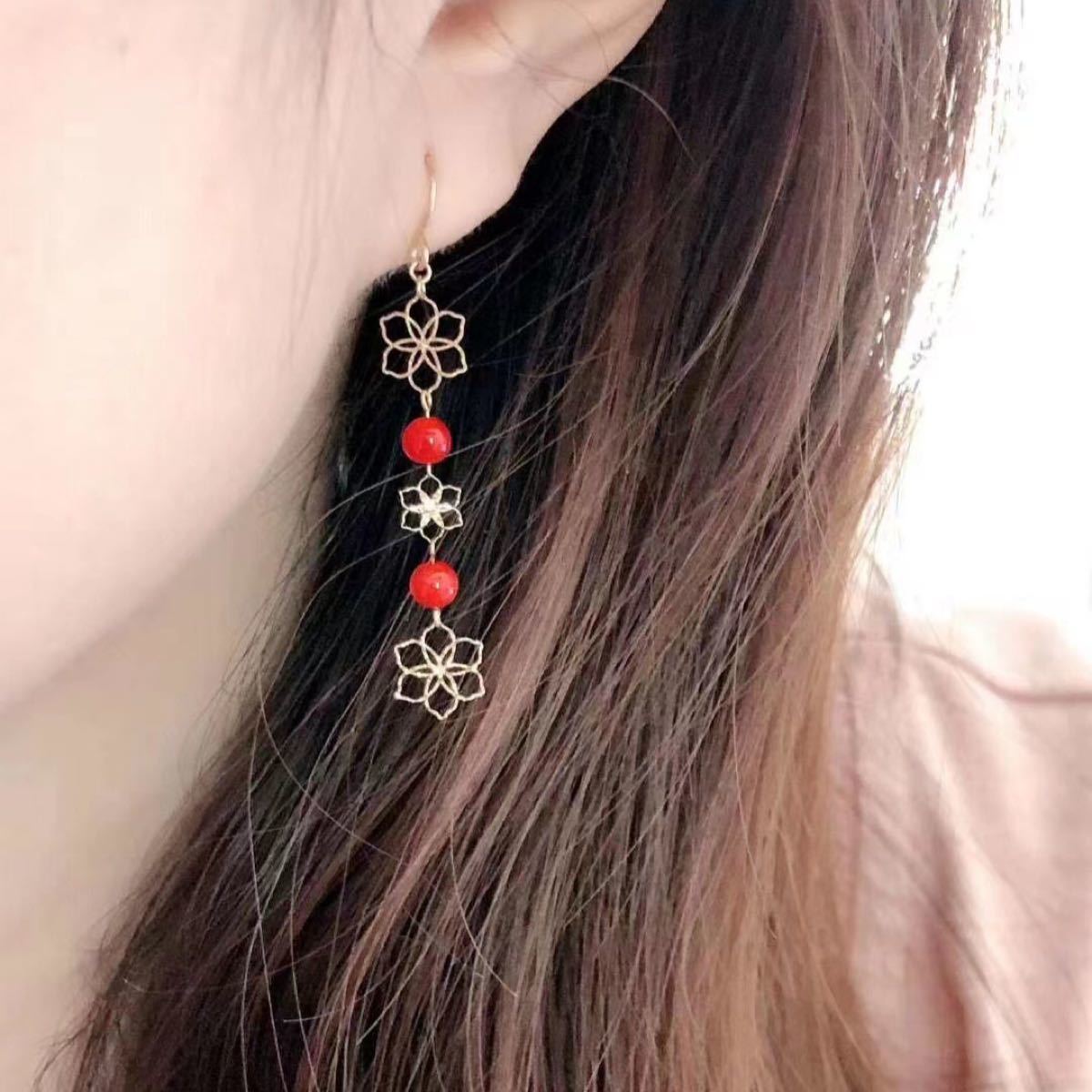 18K SG 珊瑚ピアス,珊瑚4.5mm新品 | bedouingardenvillage.com