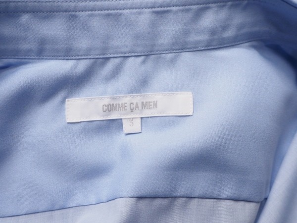 新品定価2万円 COMME CA MEN コムサメン 日本製 グラデーションプリント　ショートポイントカラーシャツS水色(22) 19IP14_画像5