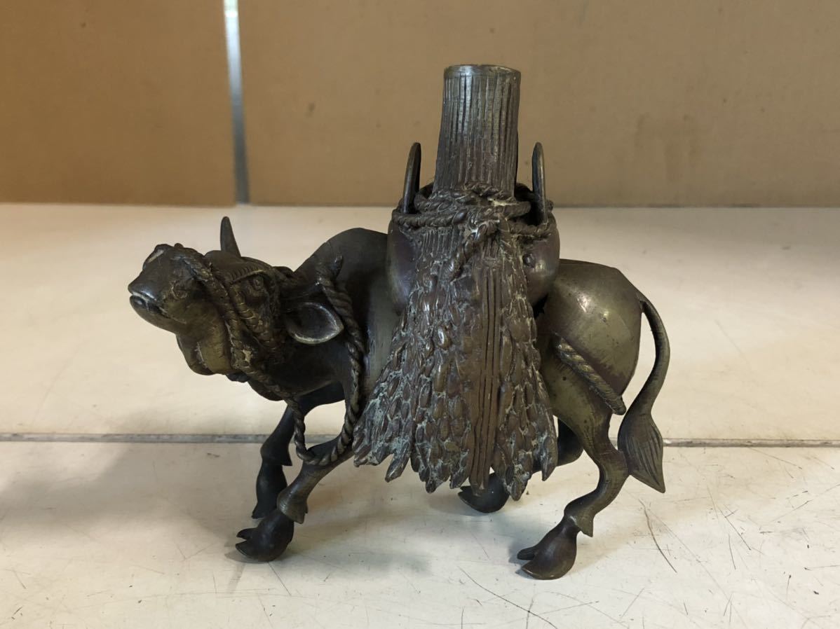 高さ約42㎝ 銅器 のったり香炉 牛て…普通馬やろ。。。 ネット販促品