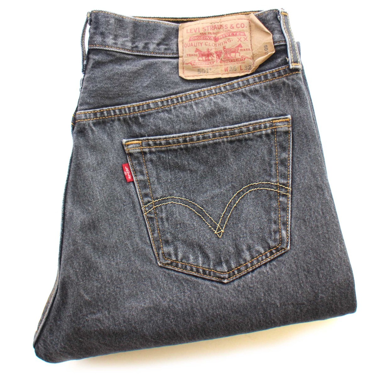 ★メキシコ製 Levi'sリーバイス 501 ブラック デニムパンツ 先染め w36 L32★SDP730 ジーンズ ストレート_画像1