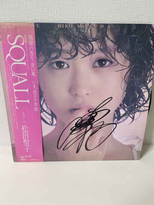 * Matsuda Seiko autograph autograph LP record search Matsuda Seiko Nakamori Akina Yamaguchi Momoe Moritaka Chisato Himuro Kyosuke Saijo Hideki Showa era square fancy cardboard *