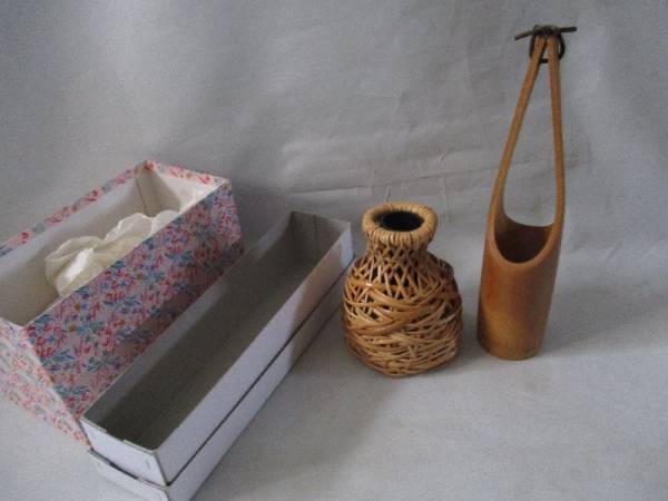 # tea utensils . tool #. flower go in bamboo 2 kind ss crane neck type flower vase other 1439#