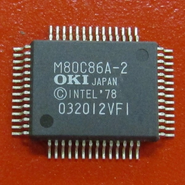 [秘蔵CPU放出249]沖電気 8086 M80C86A-2 QFP_画像1